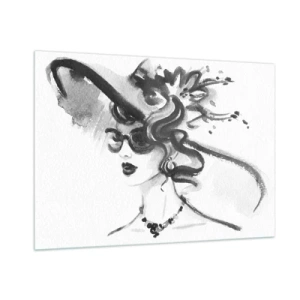 Quadro em vidro - Uma dama com caráter - 100x70 cm