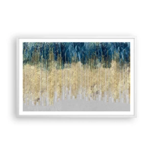 Pôster em moldura branca - Borda dourada - 91x61 cm