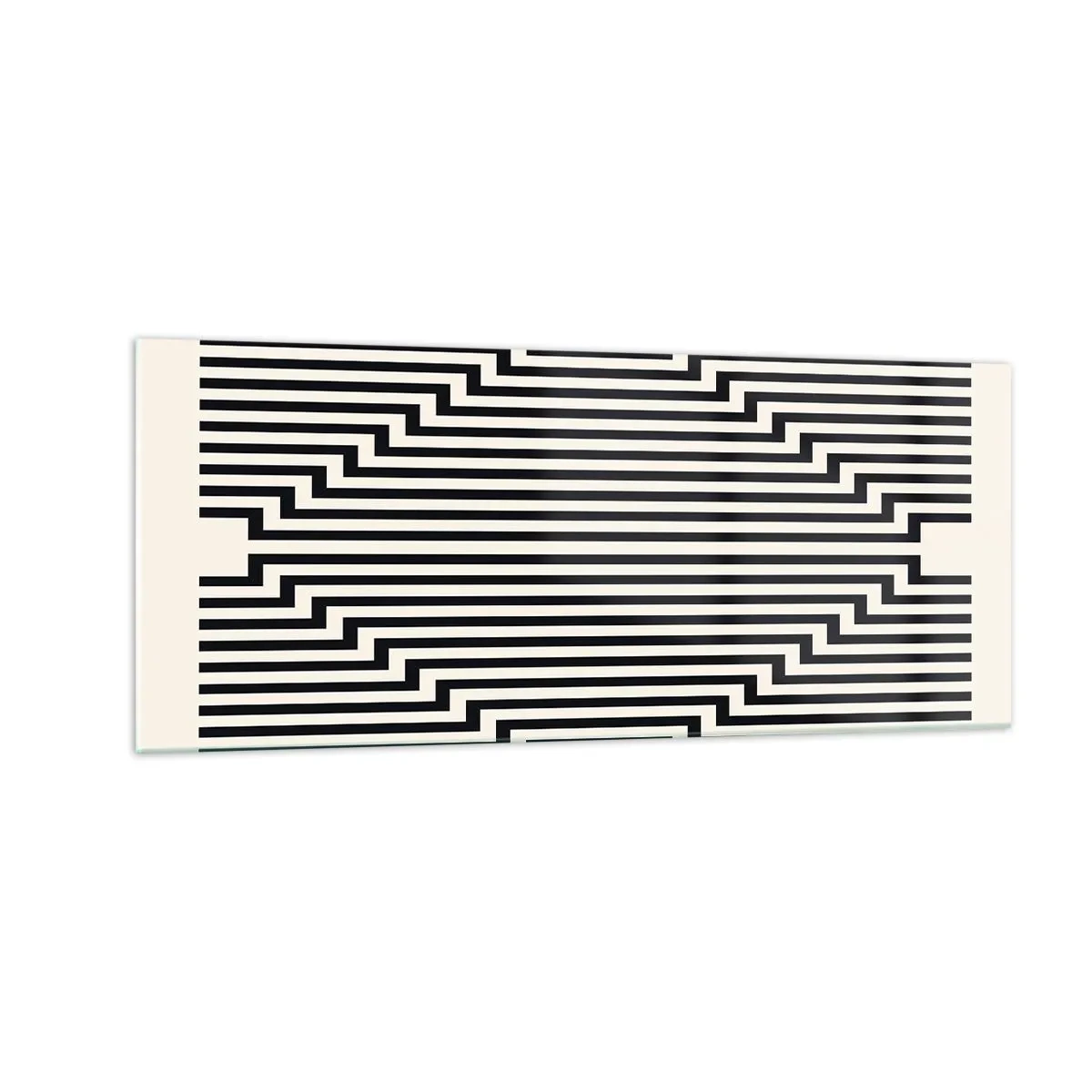 Quadro em vidro - Ilusão geométrica - 100x40 cm