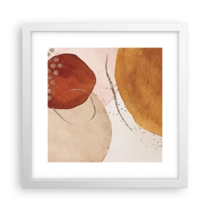 Pôster em moldura branca - Redondeza e movimento - 30x30 cm