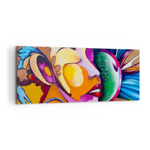Quadro em tela - Toque de cor - 120x50 cm