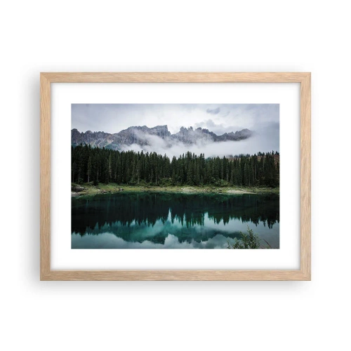 Pôster com moldura de carvalho claro - Calma, silêncio, não vamos acordar a água... - 40x30 cm