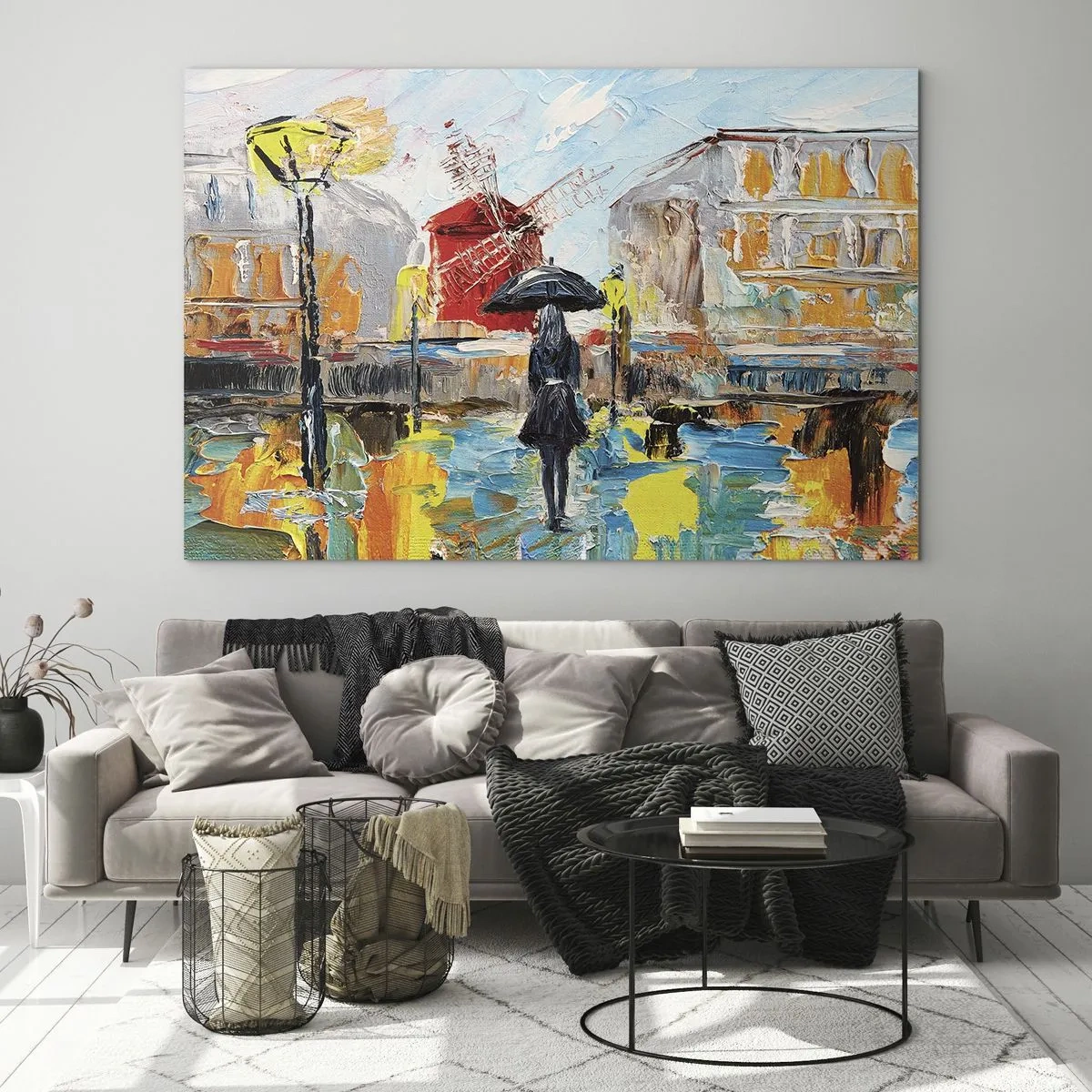 Quadro em vidro - Lendas parisienses - 120x80 cm