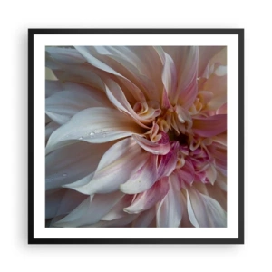 Pôster com moldura preta - Frescor florescente - 60x60 cm