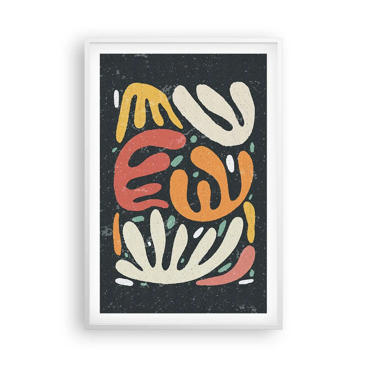 Pôster em moldura branca - Composição – estou prestes a pegar-te - 61x91 cm