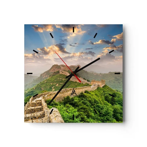 Relógio de parede - Relógio em vidro - Grandeza eterna - 30x30 cm