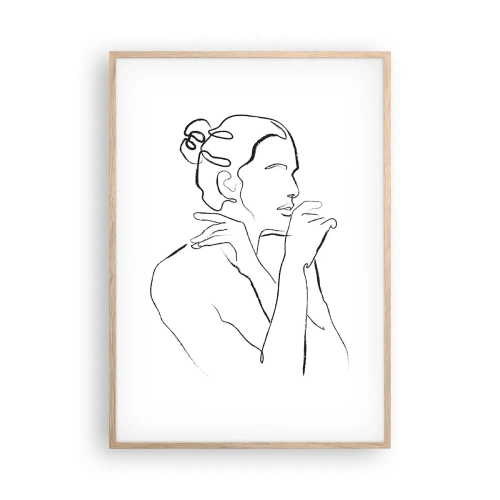 Pôster com moldura de carvalho claro - Nu: um mistério sensual - 70x100 cm