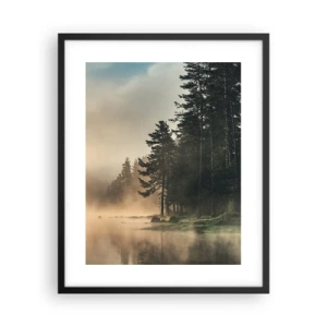 Pôster com moldura preta - O nascimento do dia - 40x50 cm