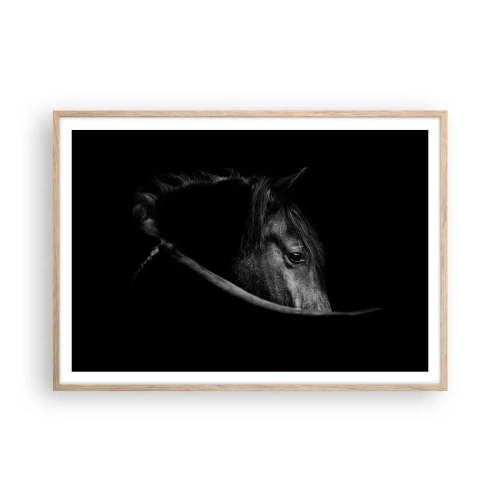 Pôster com moldura de carvalho claro - Príncipe Negro - 100x70 cm