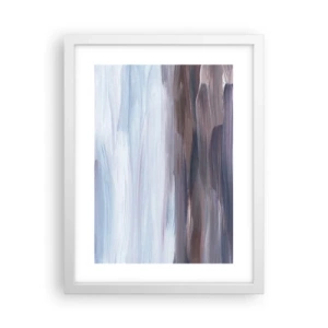 Pôster em moldura branca - Elementos: água - 30x40 cm