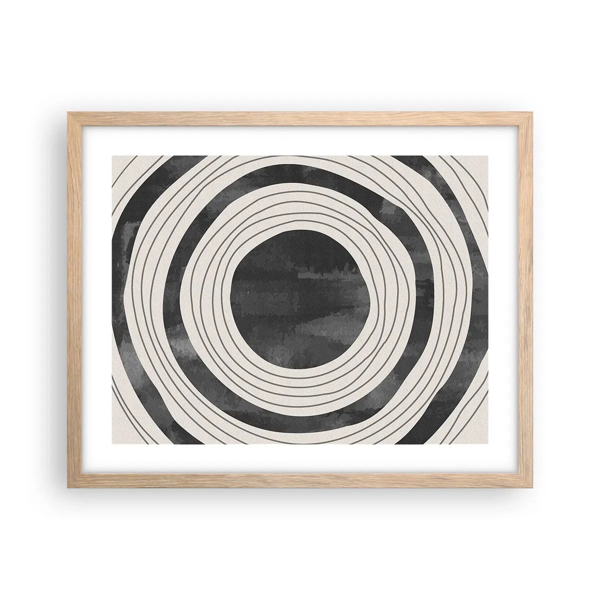 Pôster com moldura de carvalho claro - Direito ao ponto - 50x40 cm