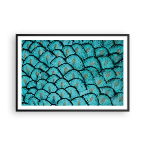 Pôster com moldura preta - A grande gala de penas - 91x61 cm