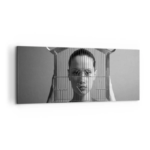 Quadro em tela - Retrato um pouco surreal - 120x50 cm