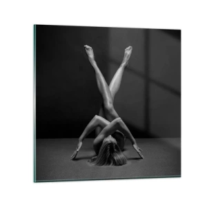 Quadro em vidro - Geometria da nudez - 30x30 cm