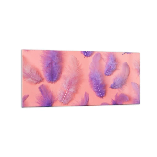 Quadro em vidro - Ave lilás do desejo - 120x50 cm