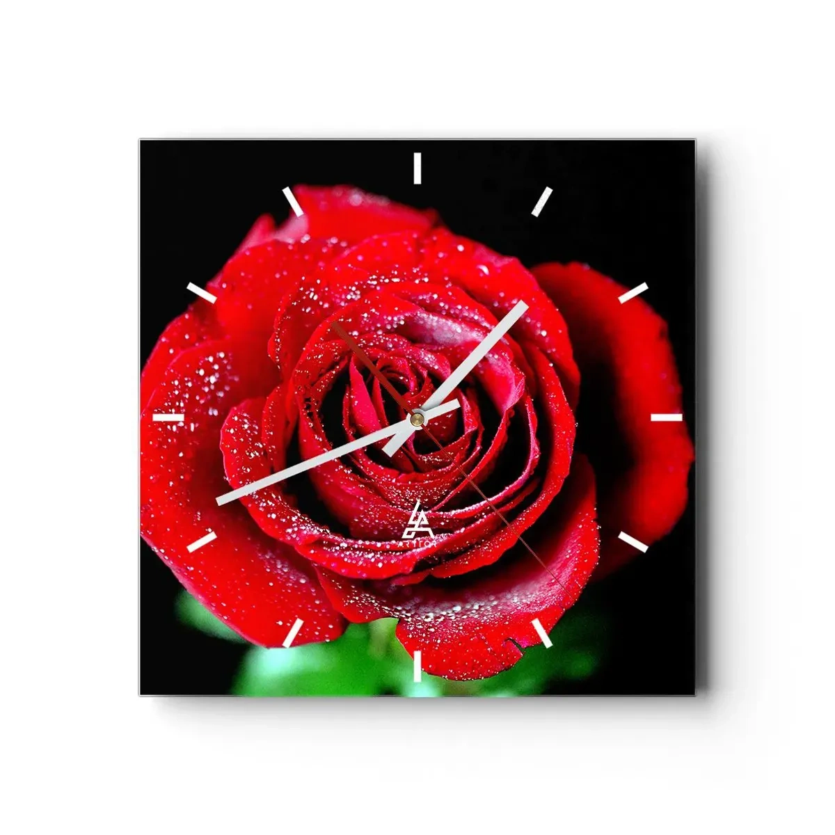 Relógio de parede - Relógio em vidro - Isso é amor - 40x40 cm