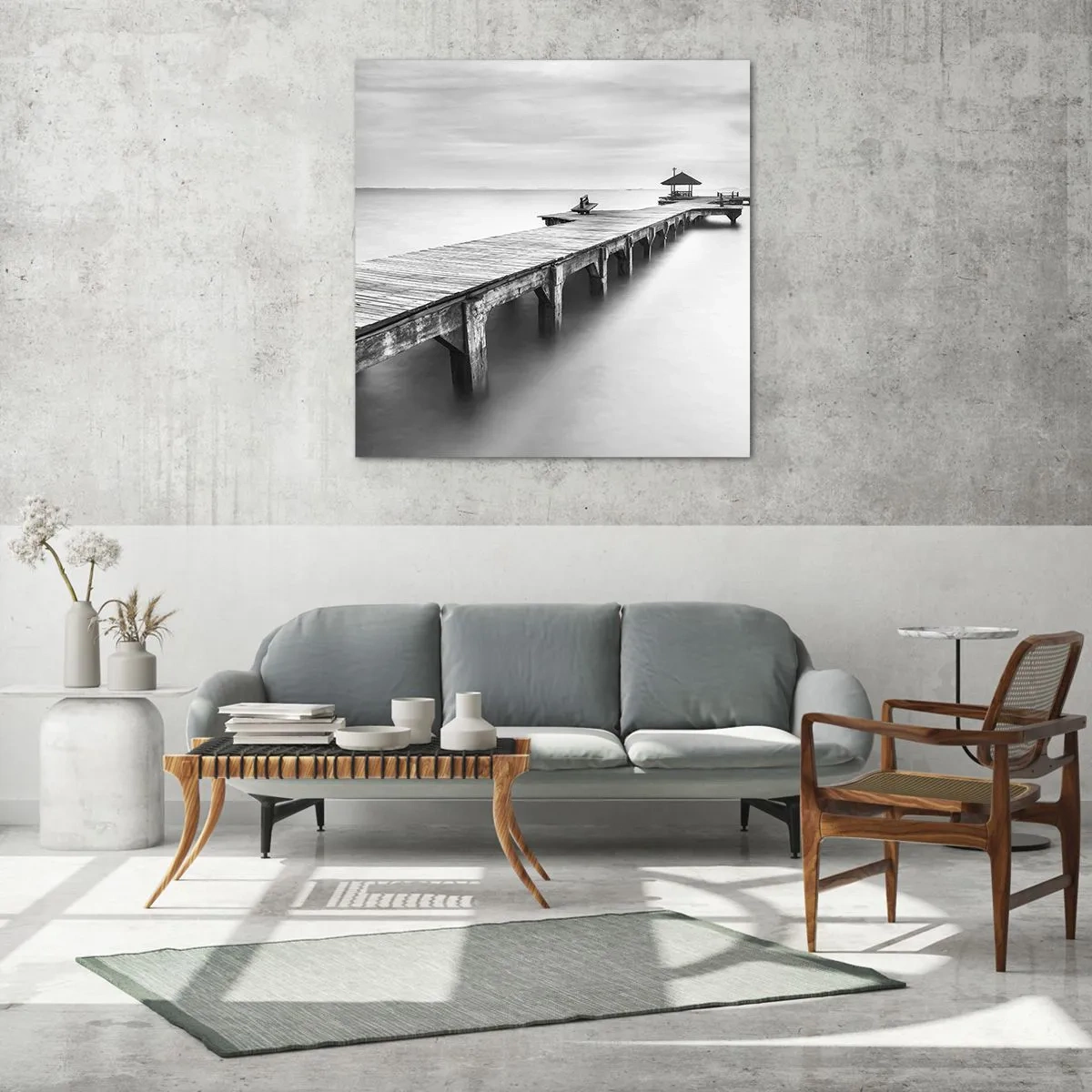 Quadro em vidro - Para longe - 60x60 cm