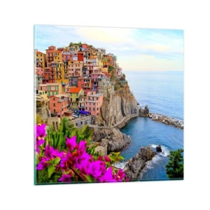 Quadro em vidro - A cidade que sorri - 40x40 cm