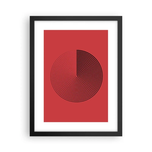 Pôster com moldura preta - Movimento circular - 30x40 cm