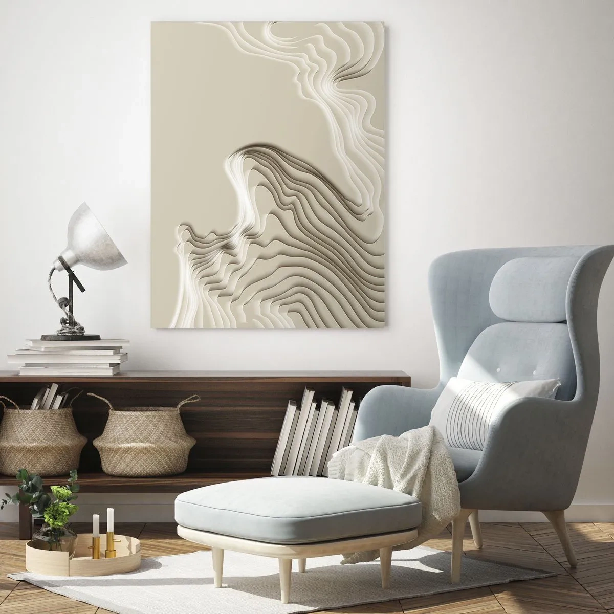 Quadro em vidro - Topografia da arte - 50x70 cm