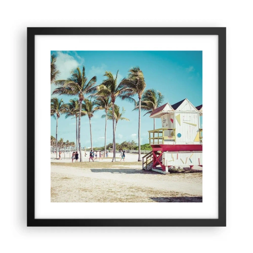 Pôster com moldura preta - Um belo dia pela frente - 40x40 cm