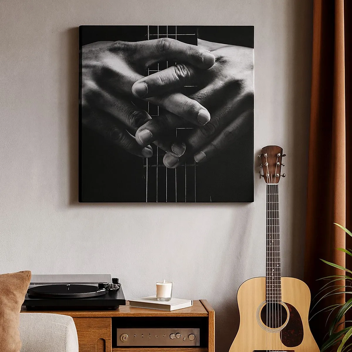 Quadro em tela - Oração do artista - 30x30 cm