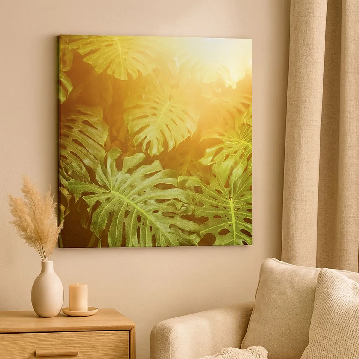 Quadro em tela - Um mergulho na vegetação - 30x30 cm