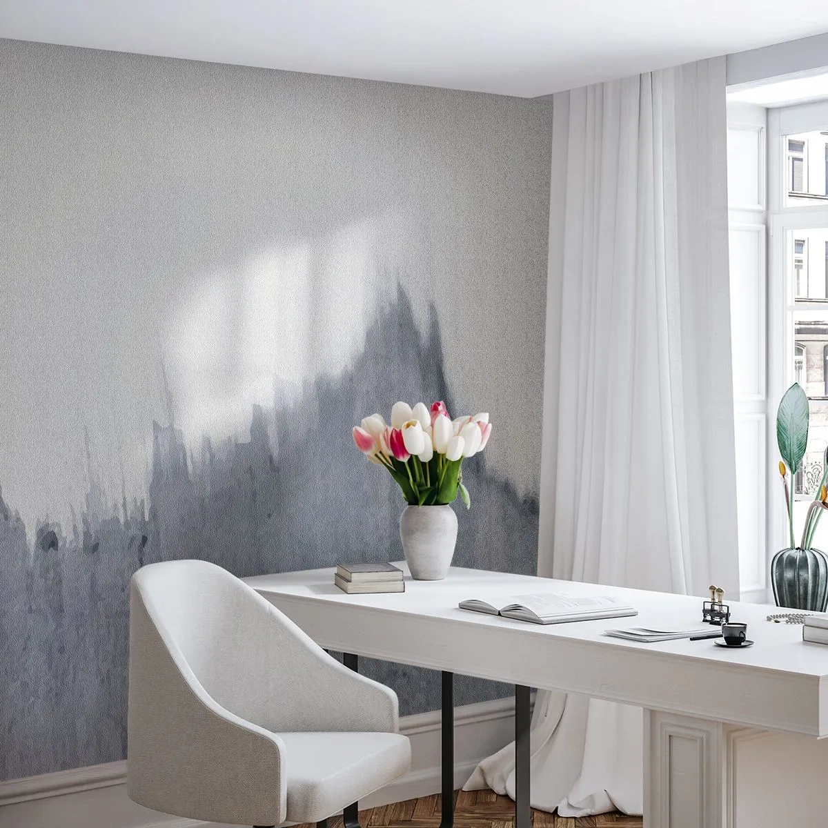 Papel de Parede Premium Canvas - Um registo misterioso - Minimalismo, Pedaço, Borrão - 250x175 cm