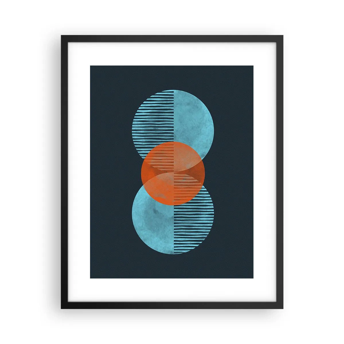 Pôster com moldura preta - Obras de arte simétricas - 40x50 cm
