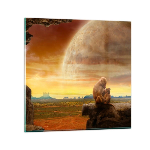 Quadro em vidro - O amor é o mesmo em todos os lugares - 60x60 cm