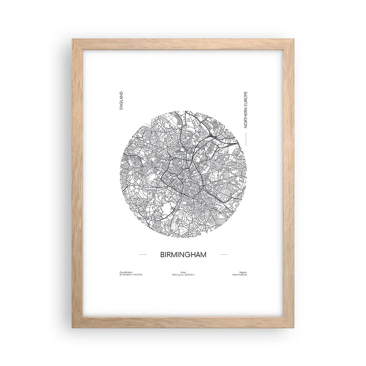 Pôster com moldura de carvalho claro - Anatomia de Birmingham - 30x40 cm
