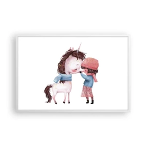 Pôster em moldura branca - Conto do inverno - 91x61 cm