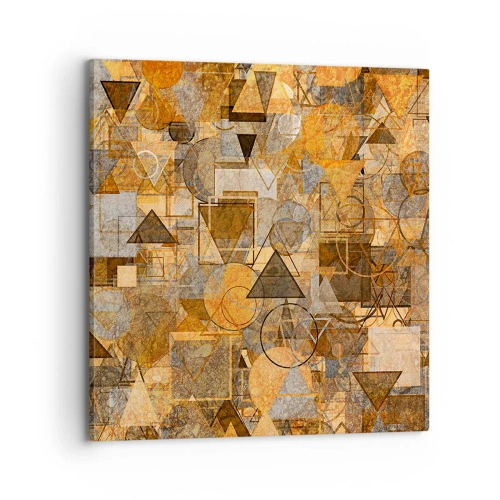 Quadro em tela - O mundo em forma - 70x70 cm