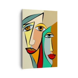 Quadro em tela - Casal cubista - 80x120 cm