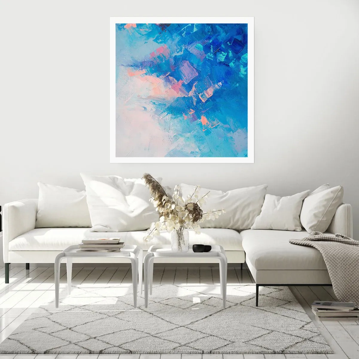 Pôster - Abstração de inverno - 40x40 cm
