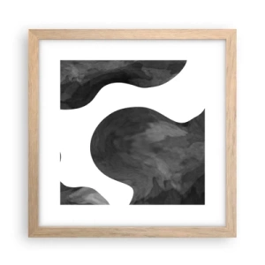 Pôster com moldura de carvalho claro - Via Láctea - 30x30 cm