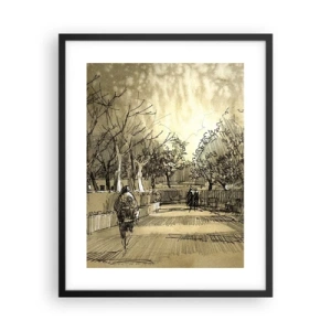 Pôster com moldura preta - Um momento capturado por uma pena - 40x50 cm