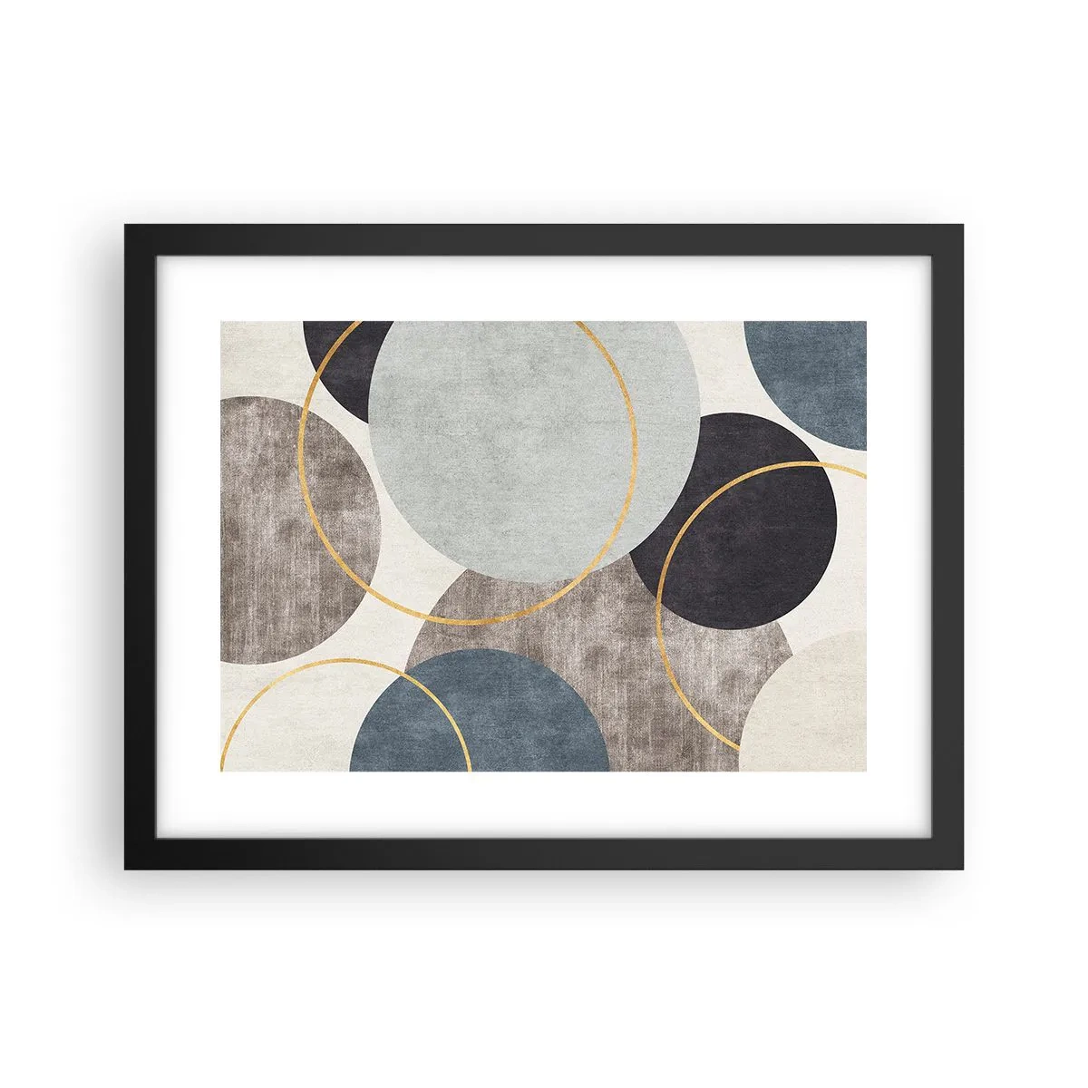 Pôster com moldura preta - Roda por roda - 40x30 cm