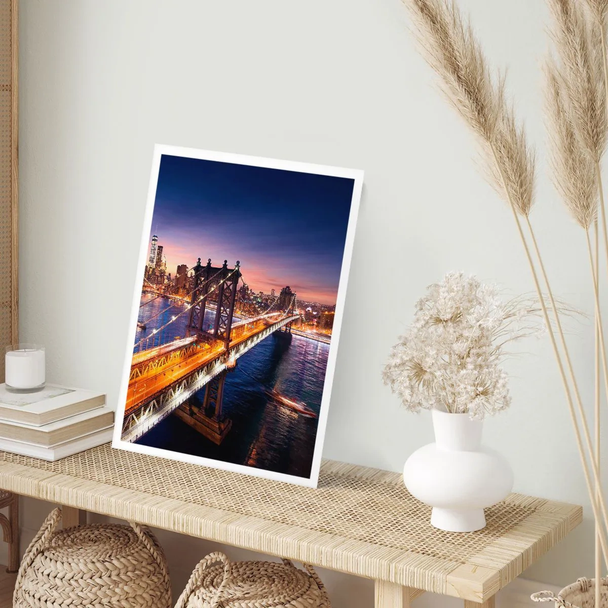 Pôster - Uma ponte luminosa para o coração da cidade - 50x70 cm