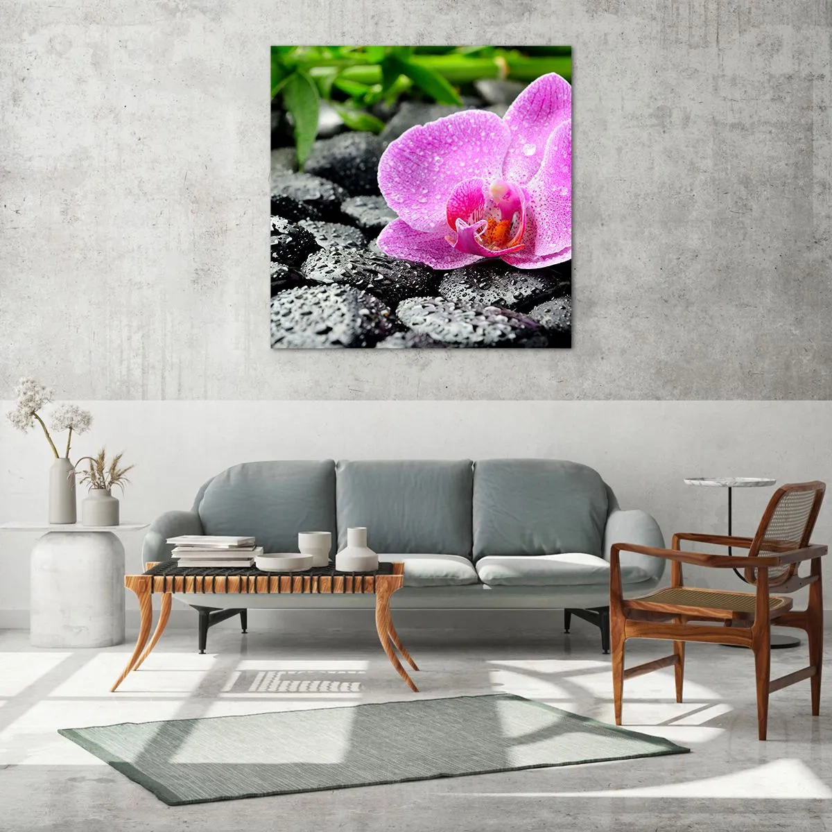 Quadro em vidro - Como um coração aberto - 70x70 cm