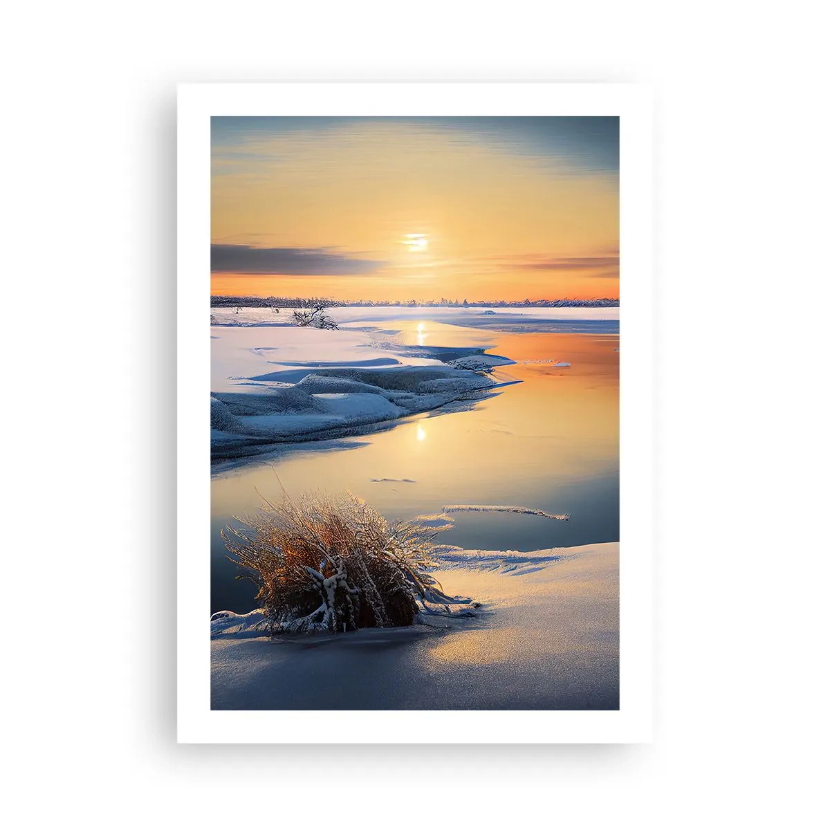 Pôster - Pôr do sol de inverno - 50x70 cm