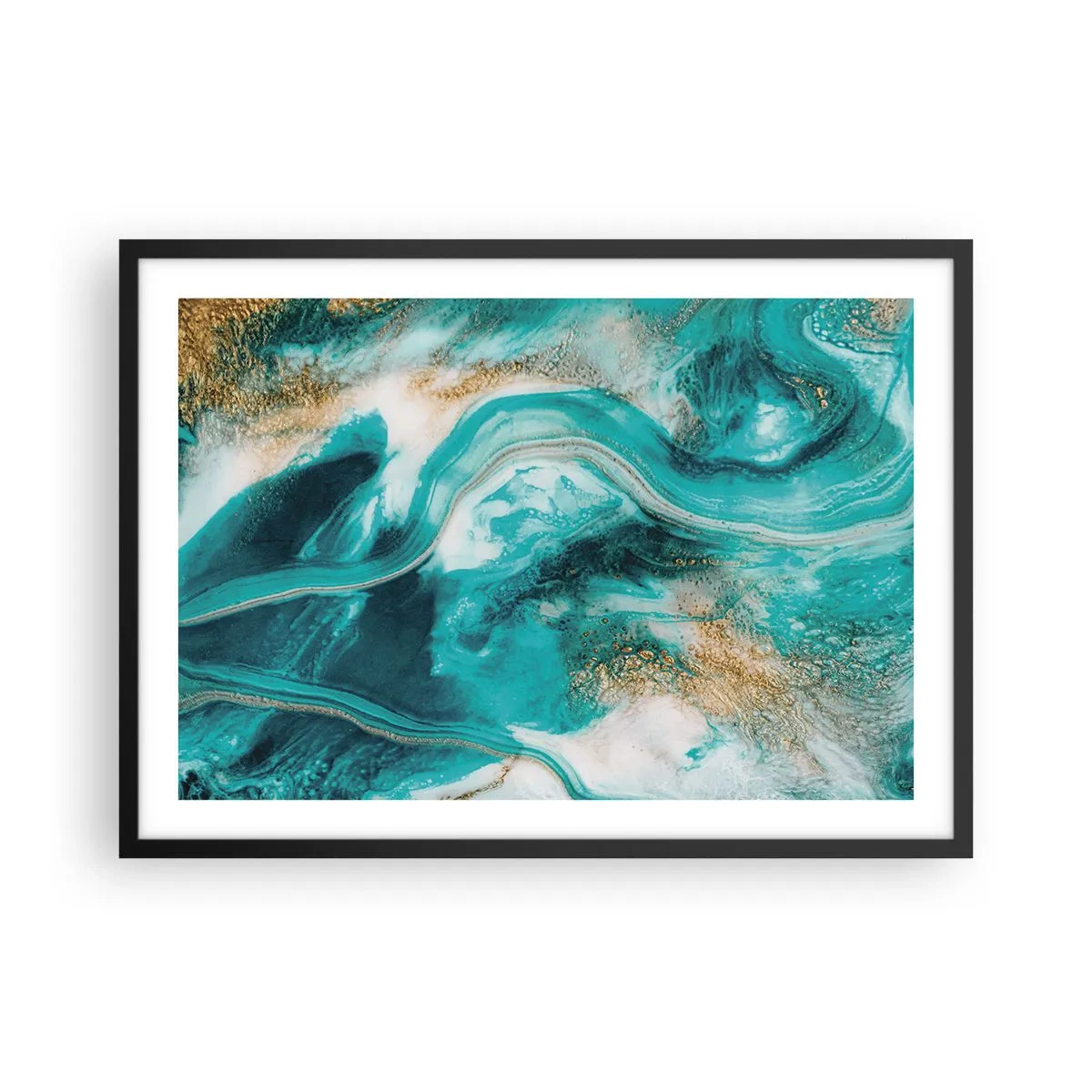 Pôster com moldura preta - Rio do Ouro - 70x50 cm