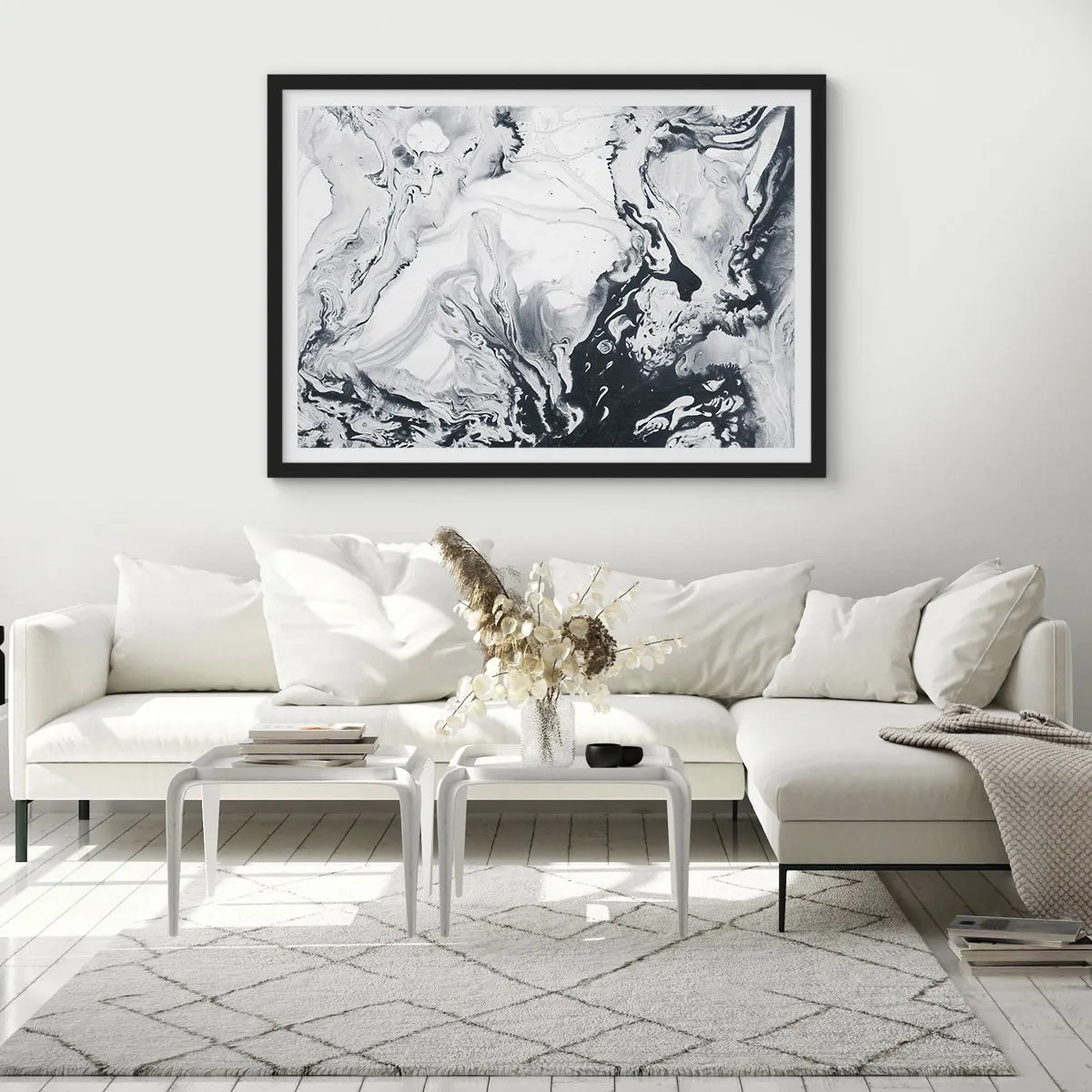 Pôster com moldura preta - O Interior da Terra - 91x61 cm