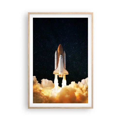 Pôster com moldura de carvalho claro - Ad astra! - 61x91 cm
