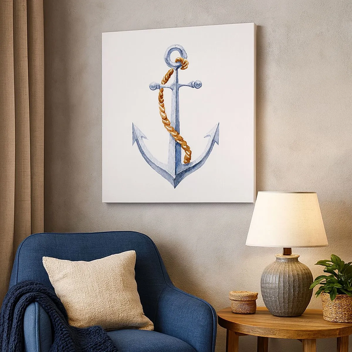 Quadro em tela - Ahoy aventura! - 30x30 cm