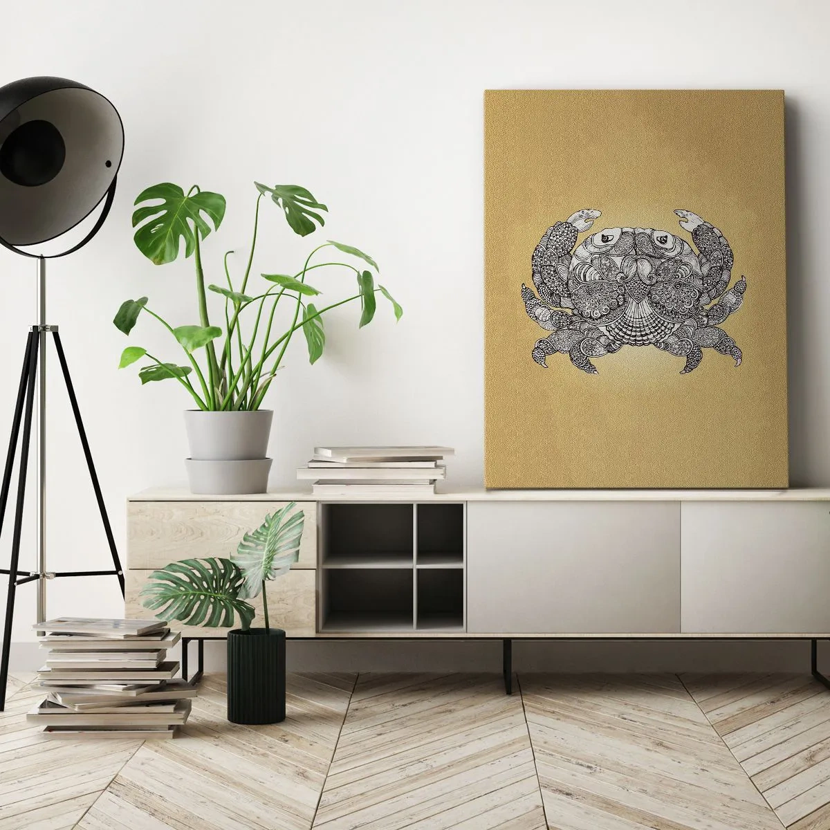 Quadro em tela - Contos do Sr. Caranguejo - 45x80 cm