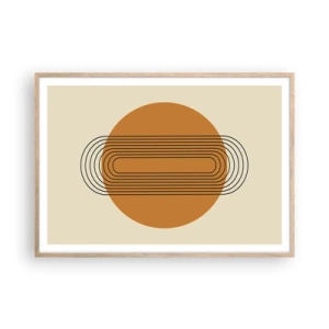 Pôster com moldura de carvalho claro - O plano perfeito - 100x70 cm