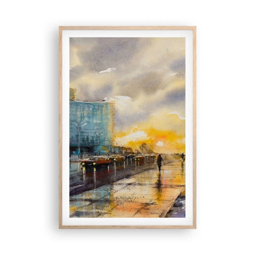 Pôster com moldura de carvalho claro - A vida na costa - 61x91 cm