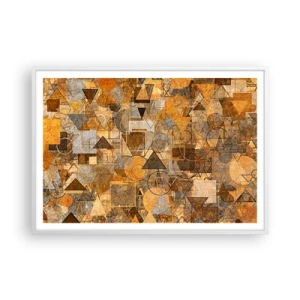 Pôster em moldura branca - O mundo em forma - 100x70 cm