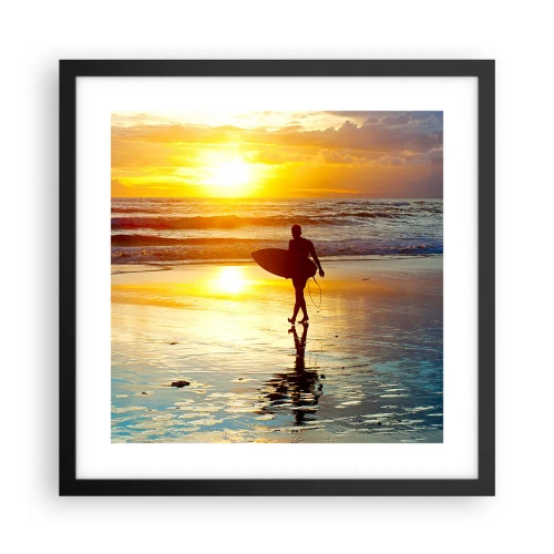 Pôster com moldura preta - O Retorno do Guerreiro - 40x40 cm